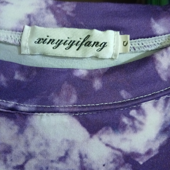 🎆🎈BUY 1 GET 1 FREE SALE Xinyiyifang Ella Ivory Tie Dye Long Sleeve T-Shirt Sz M - Picture 2 of 11